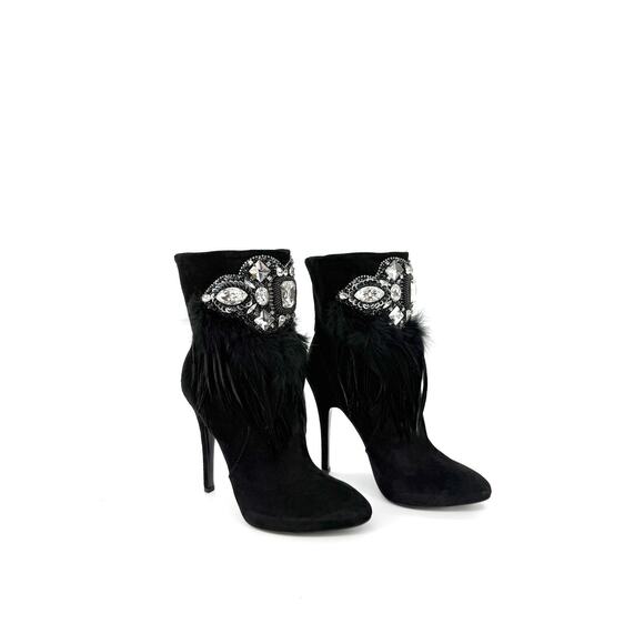 Giuseppe Zanotti Shoes - NIB Balmain x Giuseppe Zanotti Rihanna Bootie 39 US 9 Jewel Feathers Ankle Boots